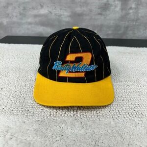 Vintage Rusty Wallace Snapback Hat OSFA Nascar Two Tone Pinstripe Racing